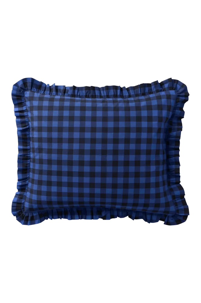 LAUREN FRILL putetrekk med volangen økologisk 60x50 cm - Blå - Tekstiler | m v:8265731