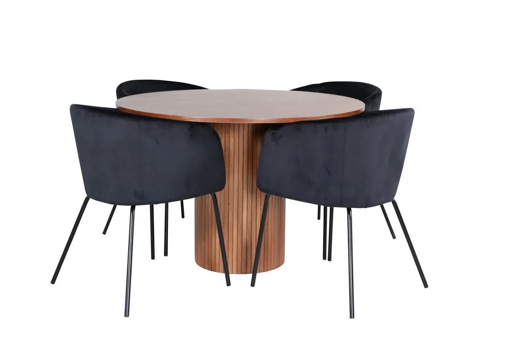 Bianca Matgruppe 110 cm Rund med 4 Berit stoler v:9024004 Bianca Matgruppe 110 cm Rund med 4 Berit stoler v:9024004