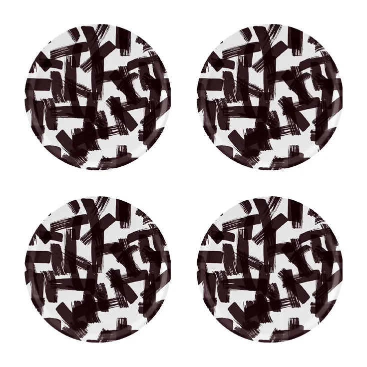 Kryss glassbrikke Ø 11 cm 4-pakning v:9634975