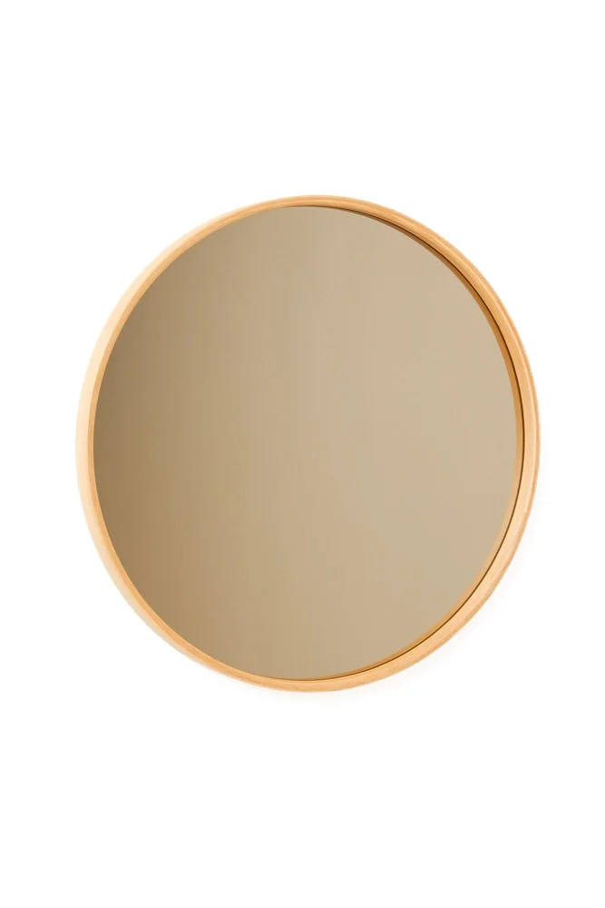 Dekorativt speil Wallxpert Circle (40 x 40 x 4 cm) Eik v:2707032