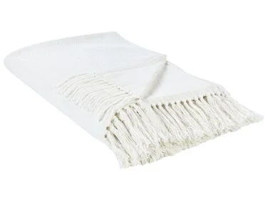 Pledd AMPARA Bomull 150 x 200 cm Off white v:8088839 Pledd AMPARA Bomull 150 x 200 cm Off white v:8088839