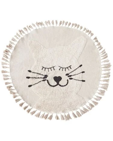 Barneteppe ETSERI Beige ø 120 cm Bomull v:8278099 Barneteppe ETSERI Beige ø 120 cm Bomull v:8278099