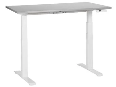 Elektrisk justerbart skrivebord DESTINES 120 cm 72 cm Grå/hvit v:8067391