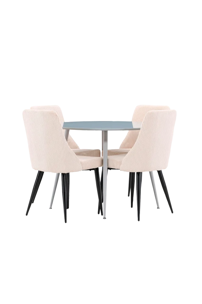 Plaza spisebord med Leone spisestol – Beige m v:7061545 Plaza spisebord med Leone spisestol – Beige m v:7061545