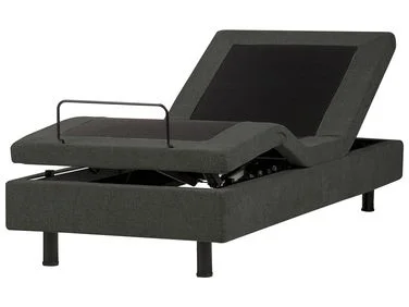 Justerbar seng uten hodegjerde CASTELLAN 90 x 200 cm Mørkegrå v:413829 Justerbar seng uten hodegjerde CASTELLAN 90 x 200 cm Mørkegrå v:413829