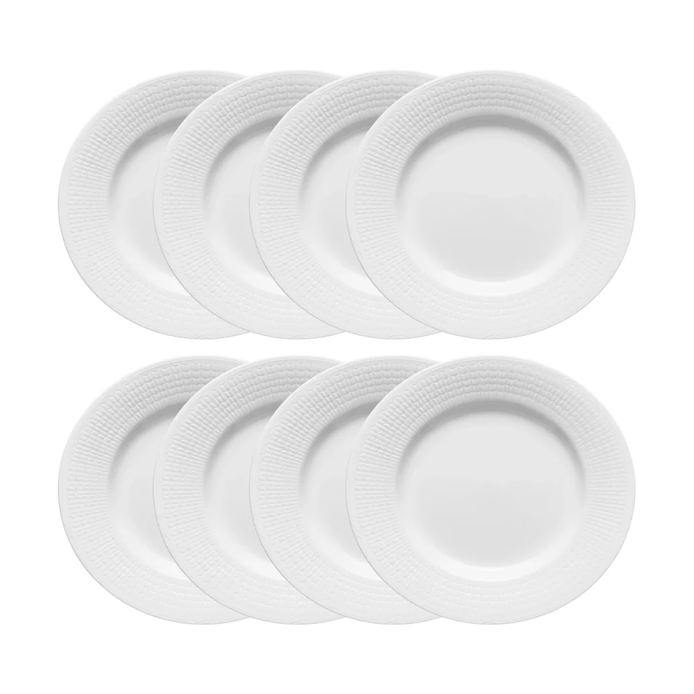 Swedish Grace tallerken Ø24 cm 8-pakning - Snø (hvit)" v:7320233