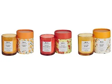 Sett med 3 duftlys COLORFUL BARREL Soyavoks Fruktige noter v:2241527