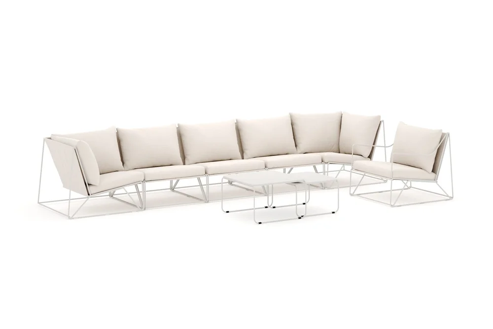 Usteryd utendørs rett 6-seters sofa med lenestol v:3604174 Usteryd utendørs rett 6-seters sofa med lenestol v:3604174