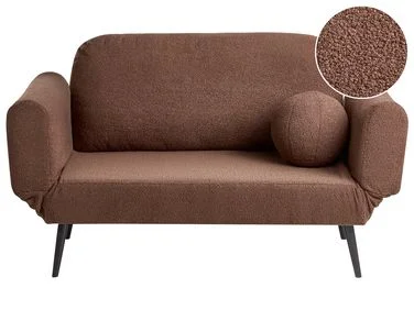 Sovesofa 2-seters DOROTEA Bouclé Brun v:3700403 Sovesofa 2-seters DOROTEA Bouclé Brun v:3700403