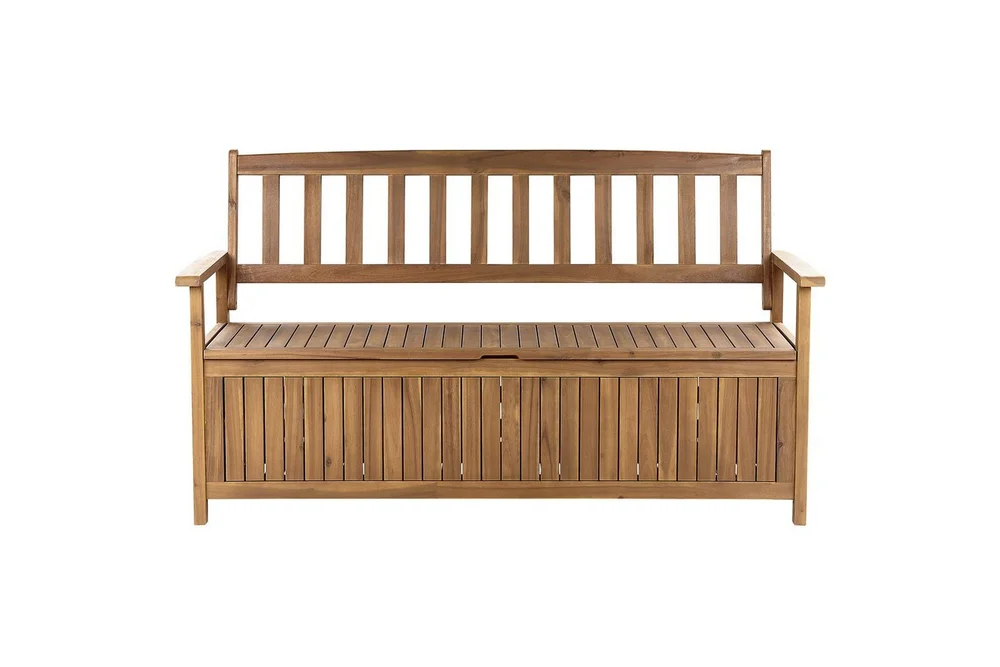 Trädgårdsbänk Beliani Sovana Ljus trä Light wood v:6610198