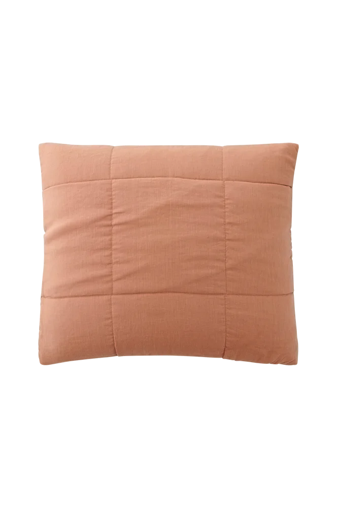 Putetrekk Candice Square i vasket lin - Rosa - Tekstiler | m v:6743791
