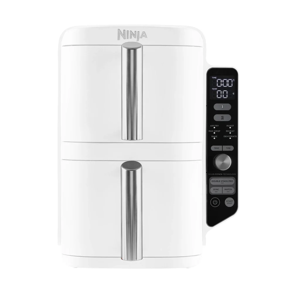 Ninja Air Fryer SL400EUWH dobbeltstakk XL 2 skuffer 9 v:905879 Ninja Air Fryer SL400EUWH dobbeltstakk XL 2 skuffer 9 v:905879