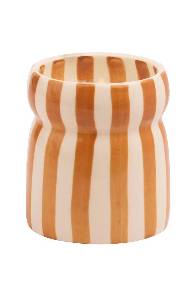 Cabana Duftlys Rust Striped Ceramic – Sienna Sunset i eske – Bronse – Dekor | m v:1934764