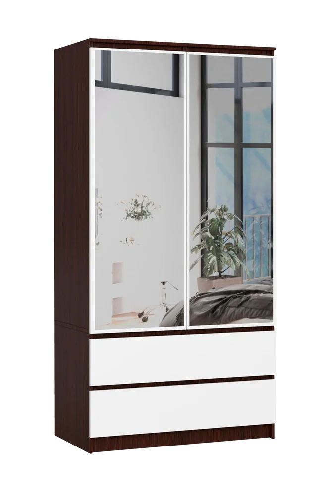 Akord Garderobe med 2 dører, 2 skuffer og 2 speil – Flerfarget m v:5901533 Akord Garderobe med 2 dører, 2 skuffer og 2 speil – Flerfarget m v:5901533