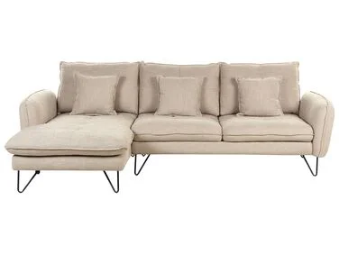 Hjørnesofa 3-seter SERSAN Chenille Beige Høyrevendt v:7529840 Hjørnesofa 3-seter SERSAN Chenille Beige Høyrevendt v:7529840